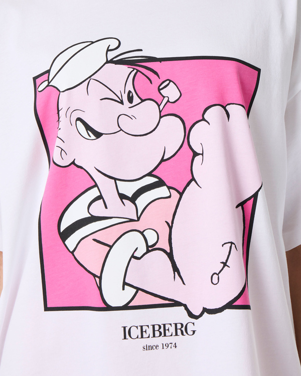 White Popeye t-shirt - Iceberg - Official Website