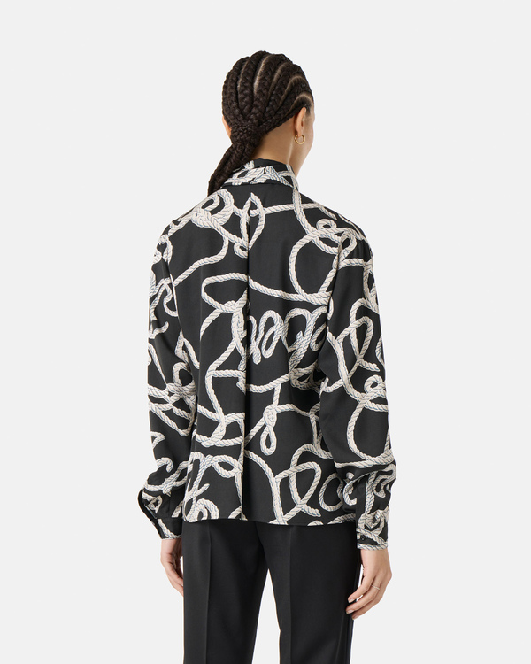 Blouse with monochrome ropes print - Iceberg - Official Website