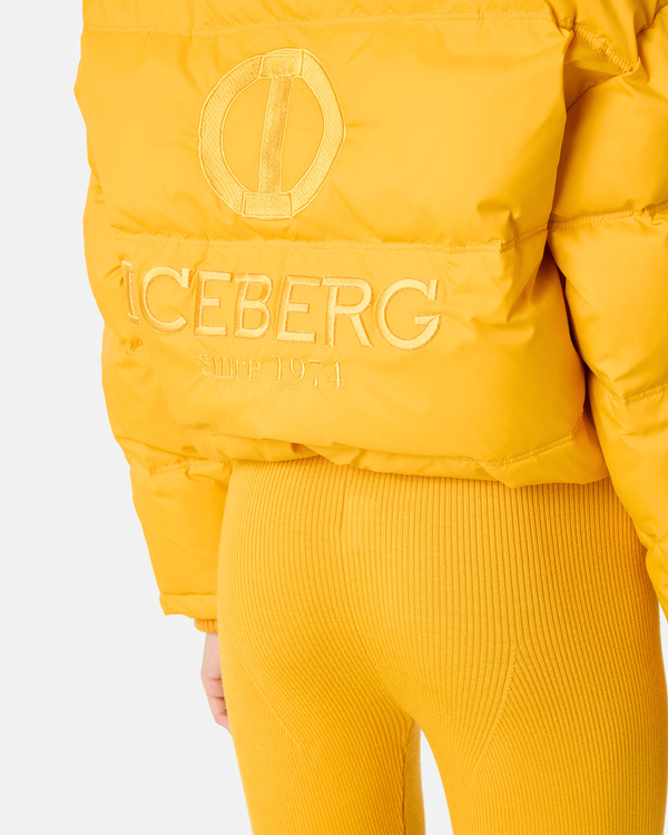 Short down jacket with logo - Iceberg - Official Website