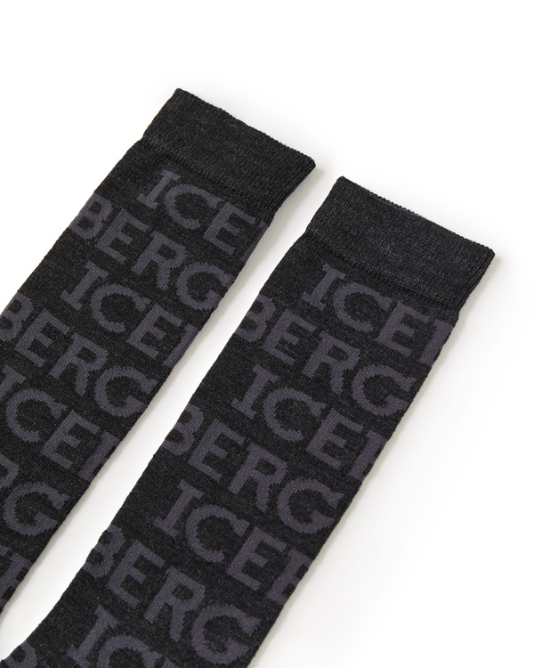 Black socks with institutional logo - Iceberg - Official Website