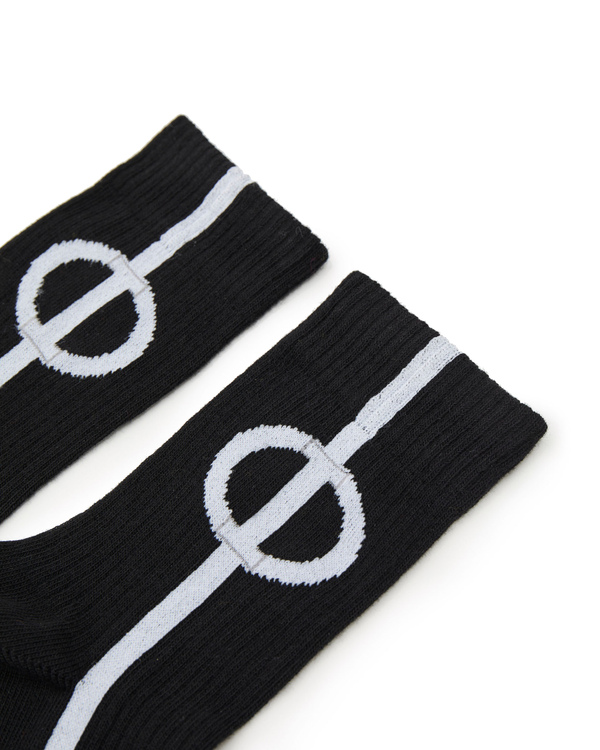 Black cotton socks with monogram logo - Iceberg - Official Website