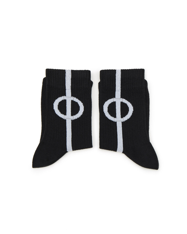 Black cotton socks with monogram logo - Iceberg - Official Website