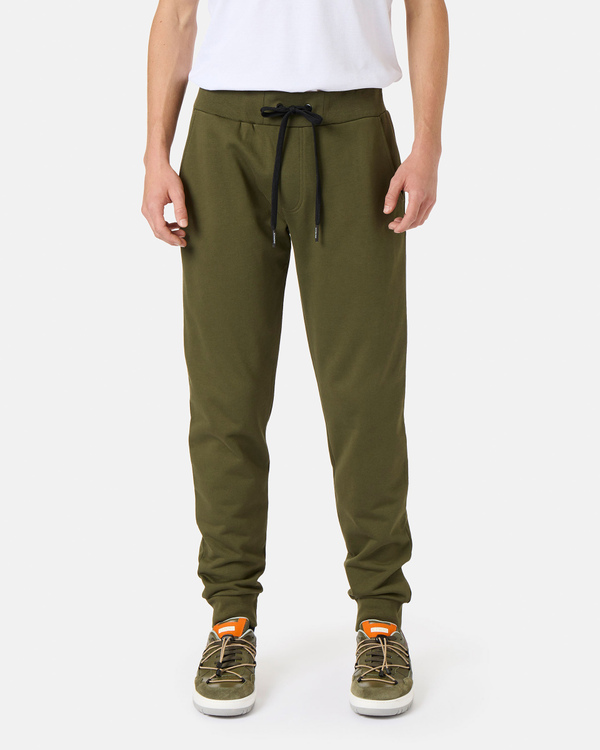 Sage green joggers with heritage logo - Iceberg - Official Website