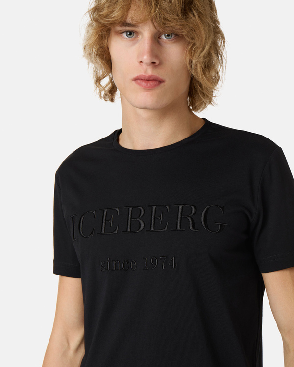 Black heritage logo t-shirt - Iceberg - Official Website