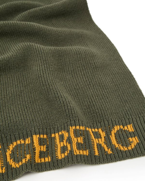 Knitted scarf with logo - Iceberg - Official Website