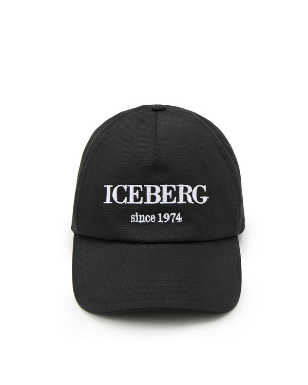 Cappellino baseball nero con logo - Iceberg - Official Website
