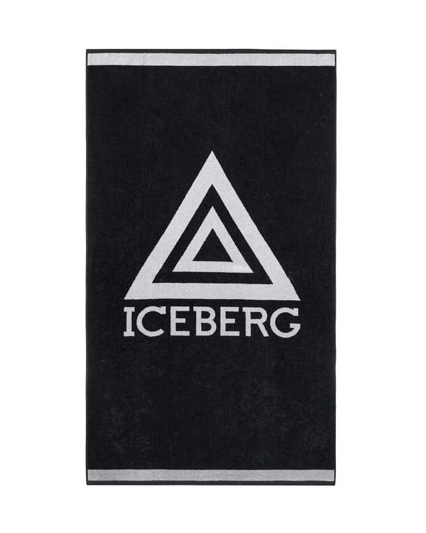 Black triangle logo beach towel - Iceberg - Official Website