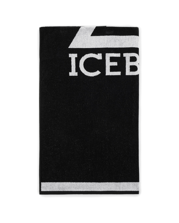 Black triangle logo beach towel - Iceberg - Official Website