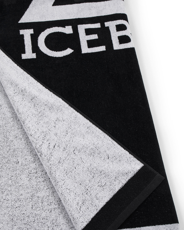 Black triangle logo beach towel - Iceberg - Official Website