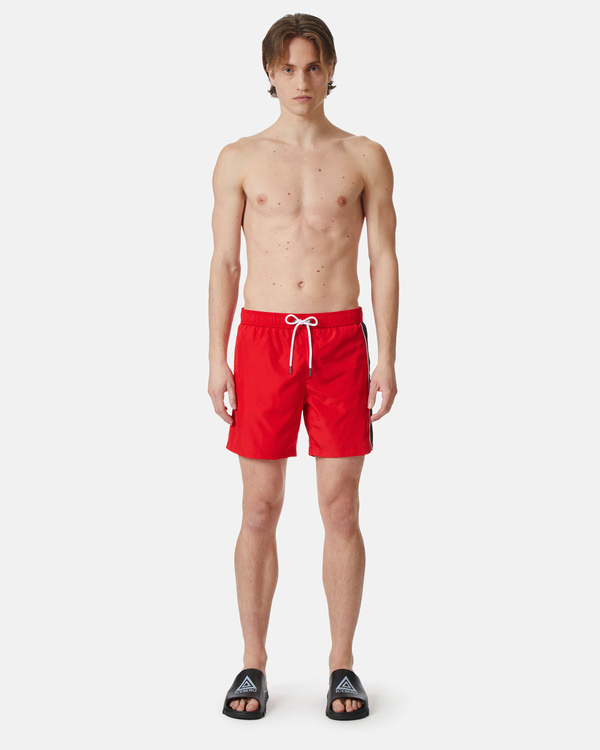 Red institutional logo swimming boxer shorts - Iceberg - Official Website