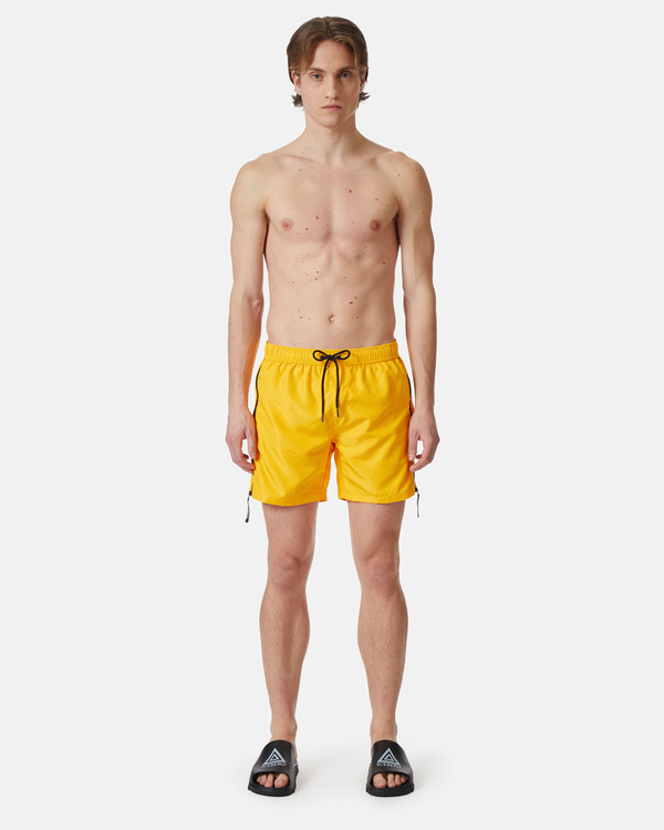 Yellow boxer swimming shorts with side logo detail - Iceberg - Official Website