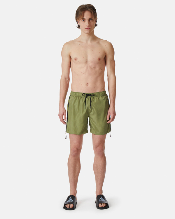 Green boxer swimming shorts with side logo detail - Iceberg - Official Website