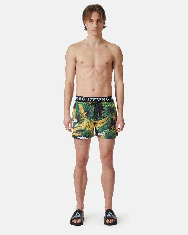 Palm print boxer swimming shorts - Iceberg - Official Website