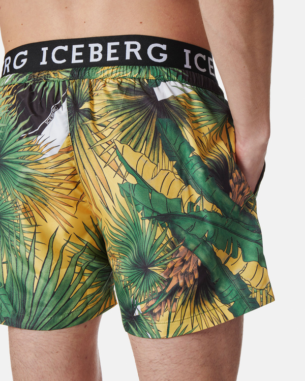 Palm print boxer swimming shorts - Iceberg - Official Website