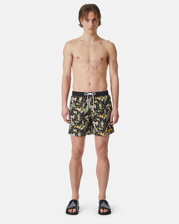 All over camo print boxer swimming shorts - Iceberg - Official Website