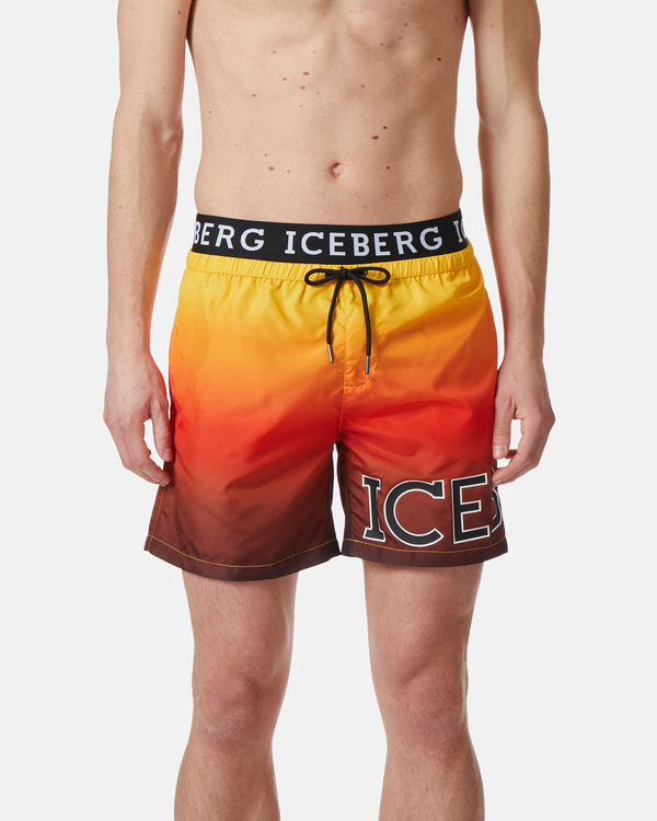 Sunset gradient boxer swimming shorts - Iceberg - Official Website