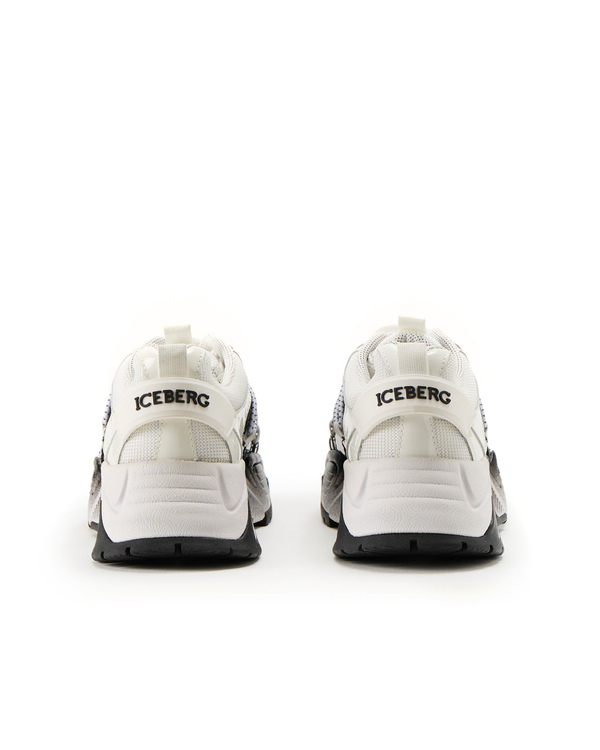 Kakkoi sneaker with drawstring in monochrome white and black - Iceberg - Official Website
