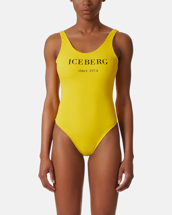 Heritage logo yellow one piece swimsuit - Iceberg - Official Website
