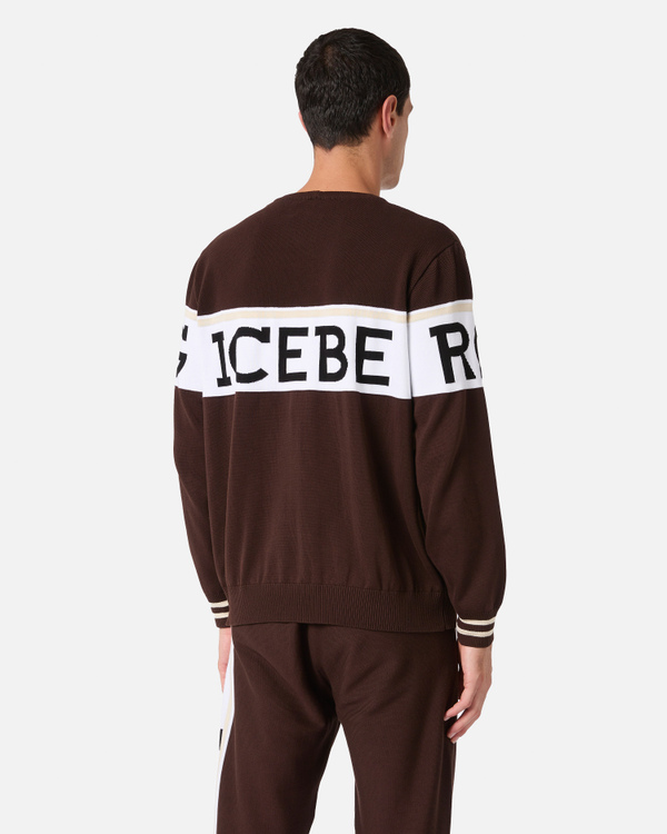 Brown institutional logo sweatshirt - Iceberg - Official Website