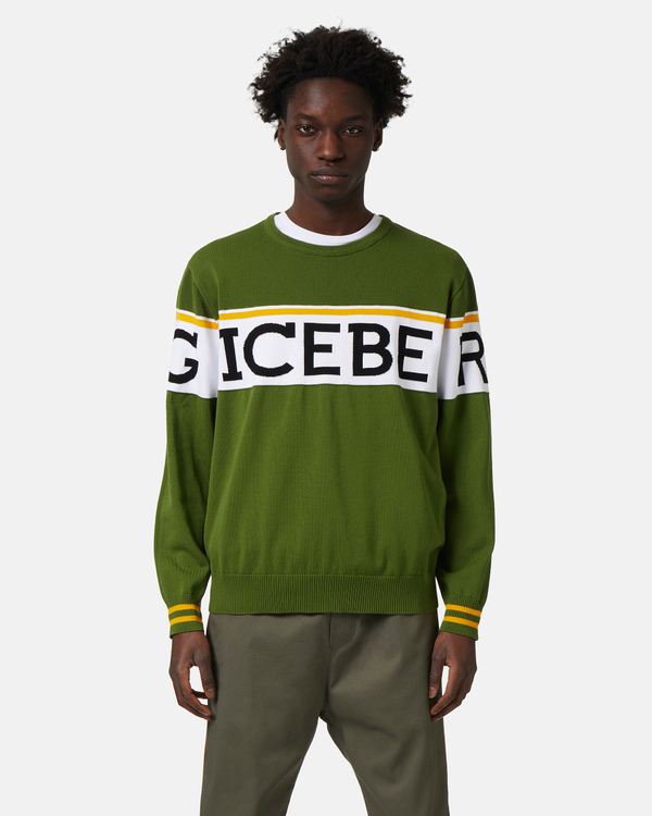 Green institutional logo sweatshirt - Iceberg - Official Website