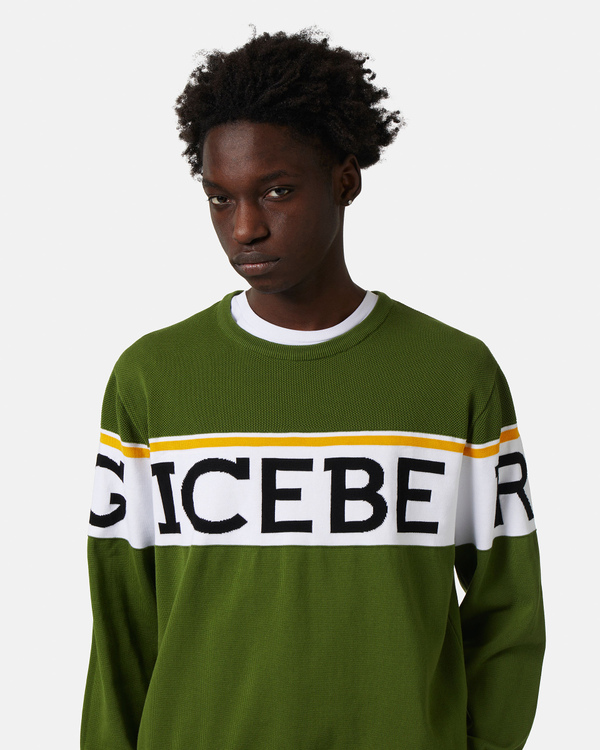 Green institutional logo sweatshirt - Iceberg - Official Website