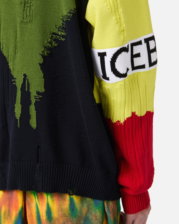 Techno print sweater with logo - Iceberg - Official Website