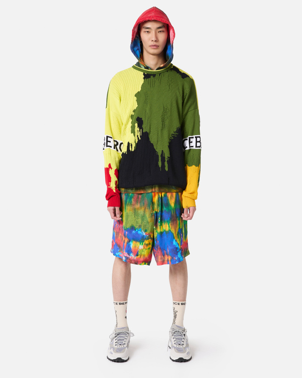 Techno print sweater with logo - Iceberg - Official Website