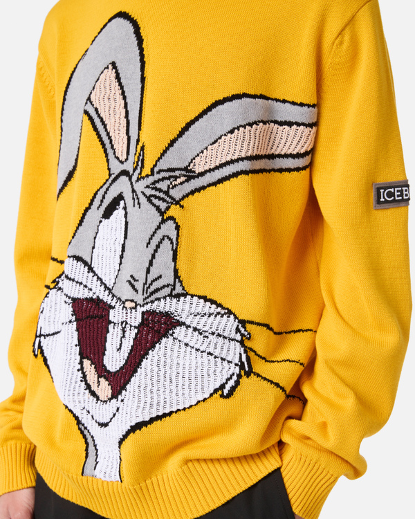 Yellow Bugs Bunny sweater with logo - Iceberg - Official Website