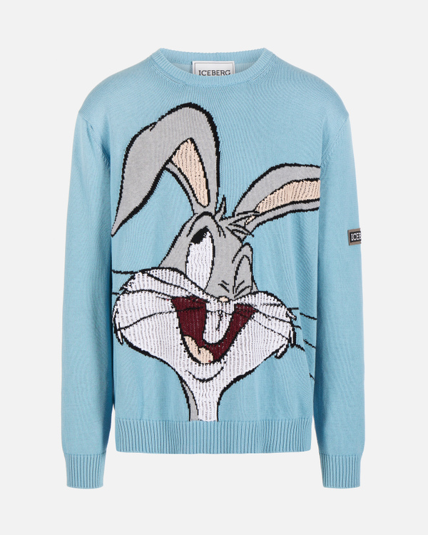 motto Gehuurd Opsplitsen Blue Bugs Bunny sweater with logo | Iceberg