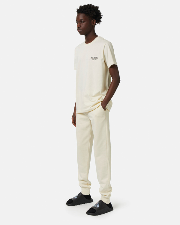 Heritage logo joggers in white - Iceberg - Official Website