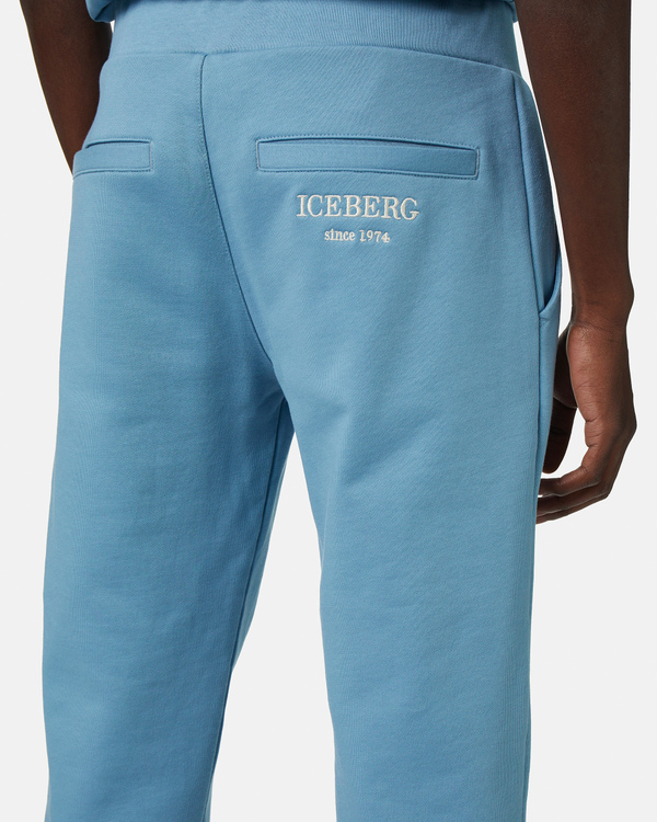 Celestial blue heritage logo joggers - Iceberg - Official Website