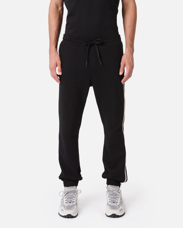 Black joggers with zip and logo - Iceberg - Official Website