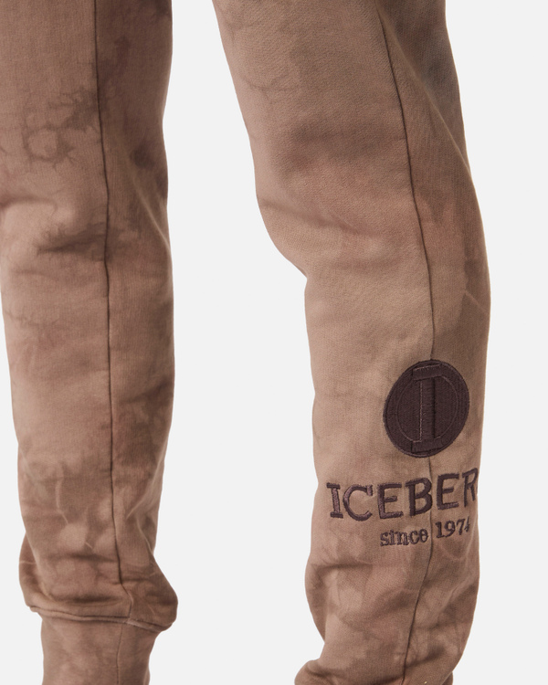 Brown cloudy print joggers - Iceberg - Official Website