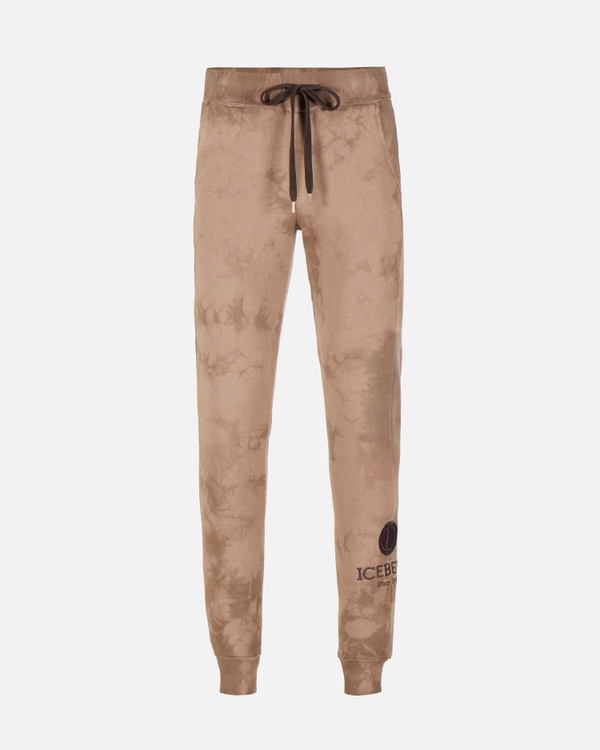 Brown cloudy print joggers - Iceberg - Official Website