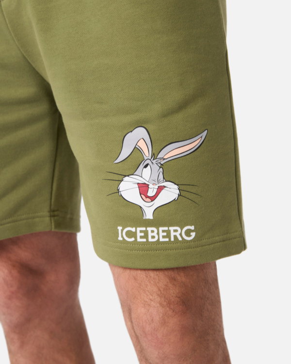 Bugs Bunny khaki logo shorts - Iceberg - Official Website