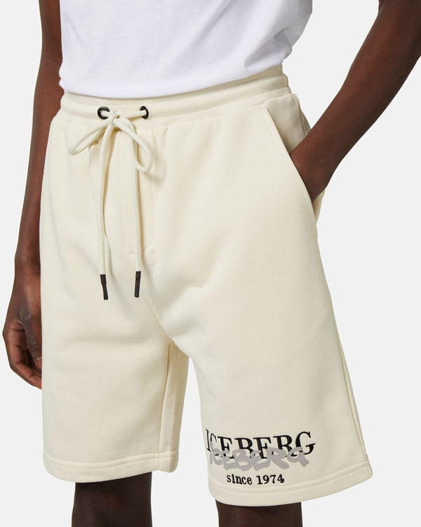 White institutional logo shorts - Iceberg - Official Website