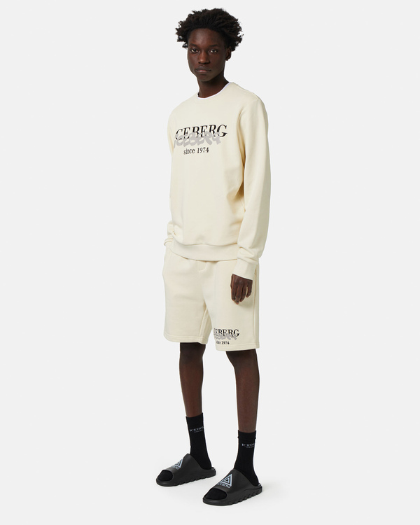 White institutional logo shorts - Iceberg - Official Website