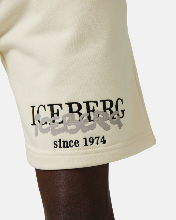 White institutional logo shorts - Iceberg - Official Website