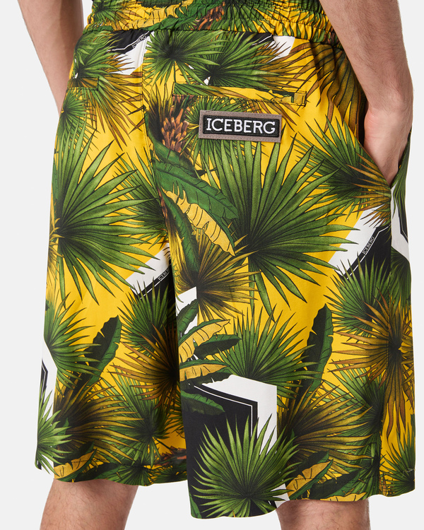 Palm print shorts - Iceberg - Official Website