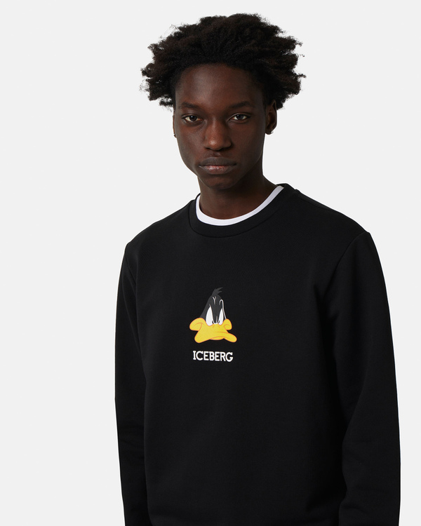 Daffy Duck logo sweatshirt in black - Iceberg - Official Website