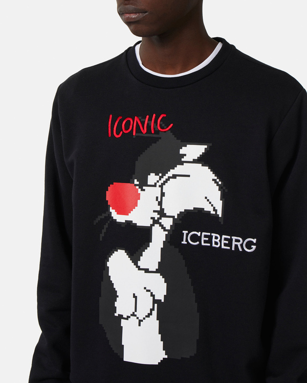 Sylvester the Cat sweatshirt in black - Iceberg - Official Website