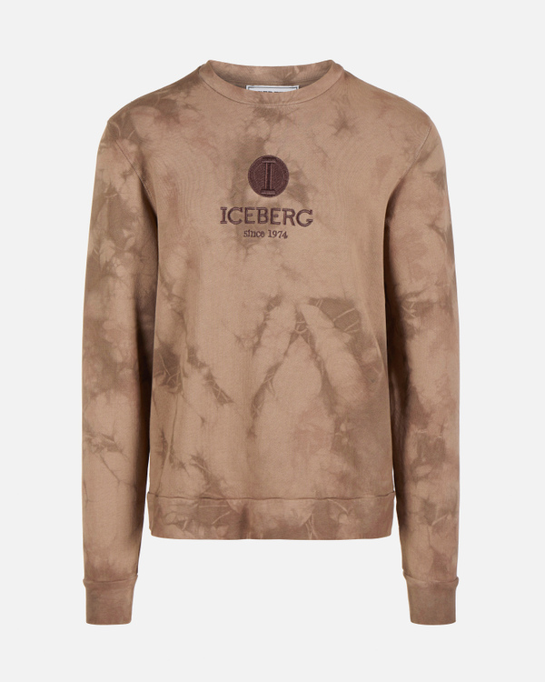 Brown cloudy print sweatshirt - Iceberg - Official Website