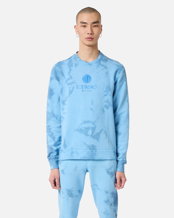 Celestial blue cloudy print sweatshirt - Iceberg - Official Website