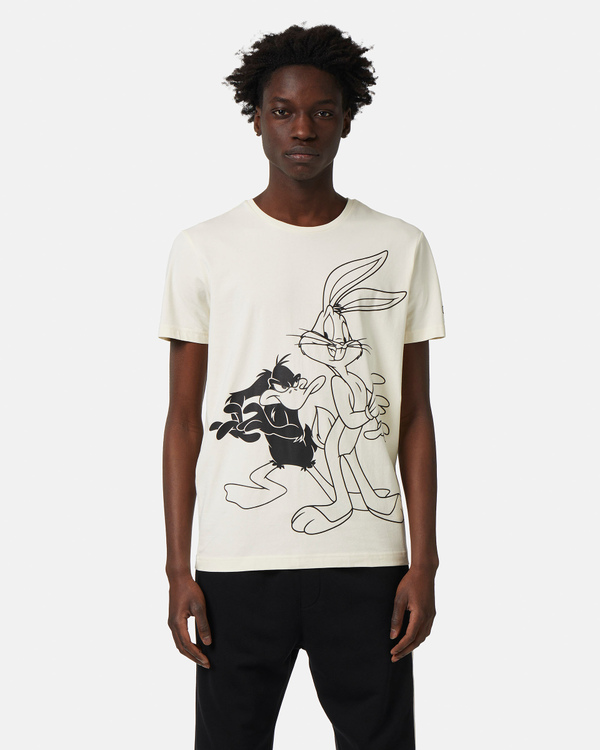 Bugs Bunny and Daffy Duck t-shirt in cream - Iceberg - Official Website