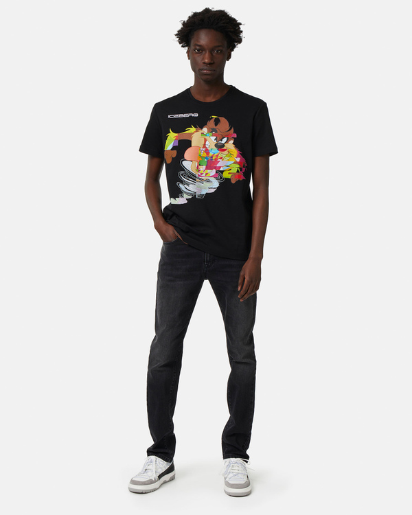 Black Taz t-shirt with Iceberg logo - Iceberg - Official Website