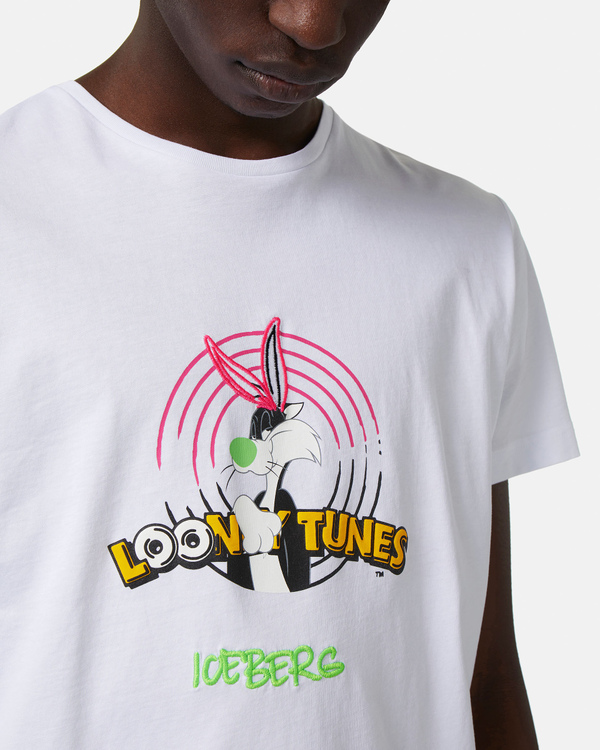 Looney Tunes white t-shirt with Iceberg logo - Iceberg - Official Website