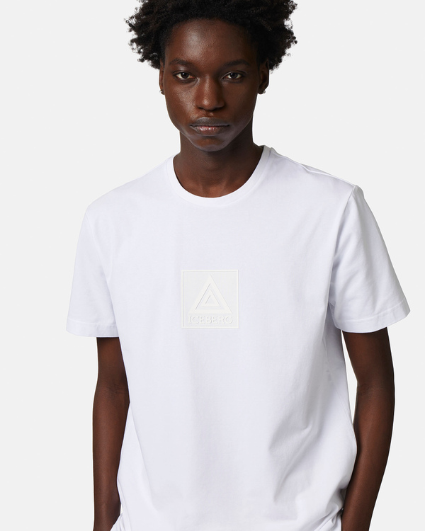 Logo triangle white t-shirt - Iceberg - Official Website