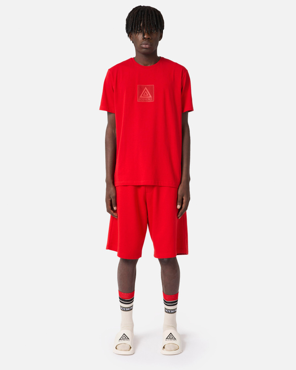 Red logo triangle t-shirt - Iceberg - Official Website