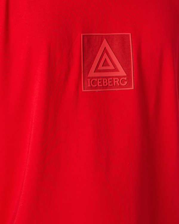 T-shirt rossa logo triangolo - Iceberg - Official Website