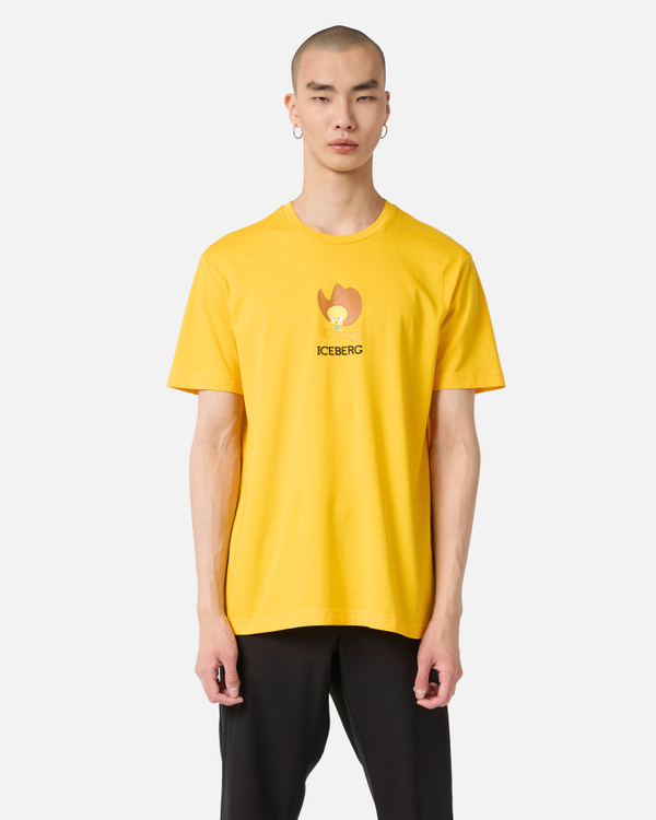 Yellow Tweety Cowboy logo t-shirt - Iceberg - Official Website